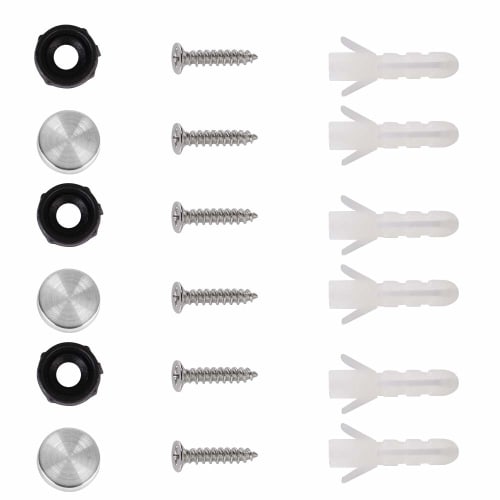 Dianoo Under Cabinet Wine Glass Rack with Hanging Wire, Stemware Rack Holder with Screws, Chrome Finish, 27cm, 3 Rows