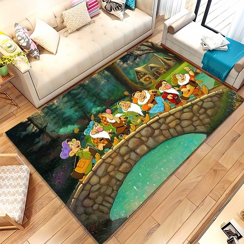 Snow White Princess Cartoon Girl Living Room Non-Slip Area Rug Soft Carpet for Bedroom Kids Playroom Sofa,Home Decor Doormat