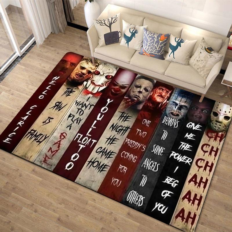 Horror Carpet Rug for Living Room Bedroom Home Sofa Decoration,Kids play Non-slip Floor Mat