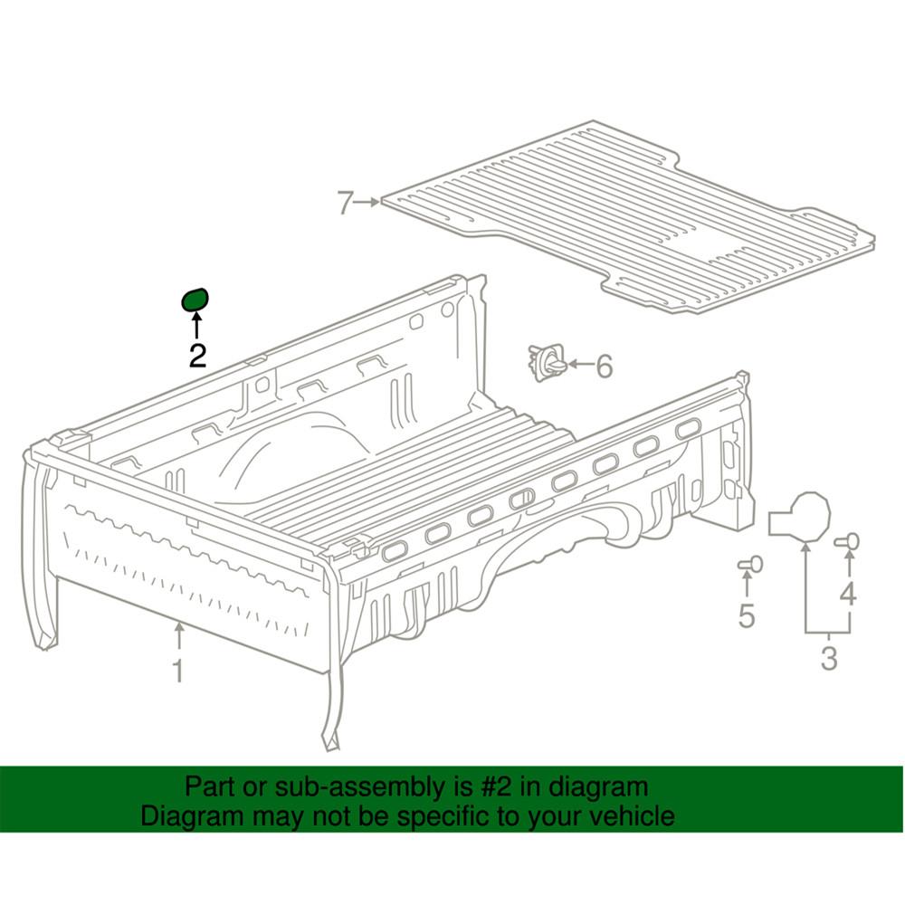 For 2014-2024 Canyon Pick Up Box Pick Up Box-Box Assy Hole Plug 15891612