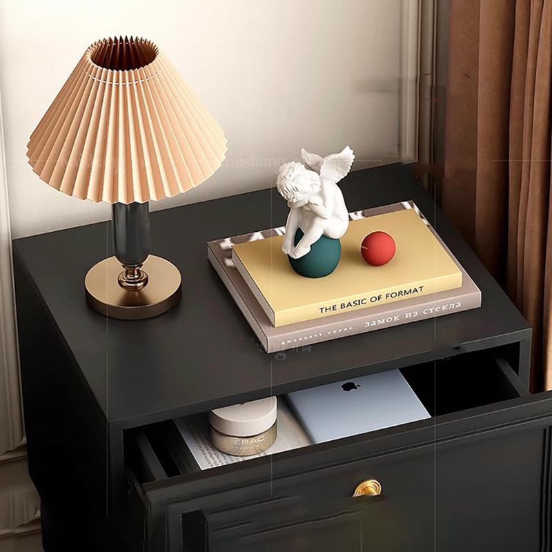 European Vintage Night Tabl Storage Drawers Drawers Cute Bedside Table Aesthetic Trendy Mesitas De Noche Bedroom Furniture