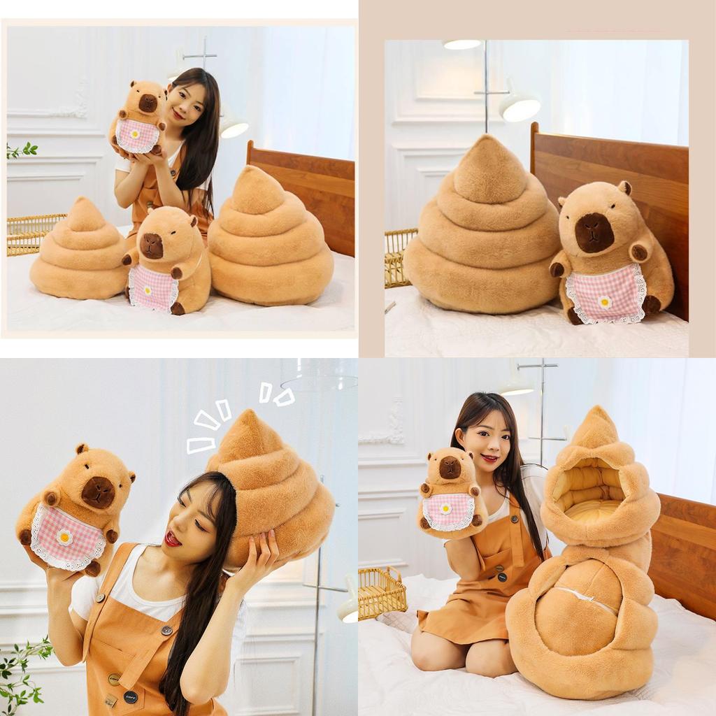 Entzückendes Capybara Plüschtier Kissen Weiches Stofftier für Mädchen Wichtelgeschenk
