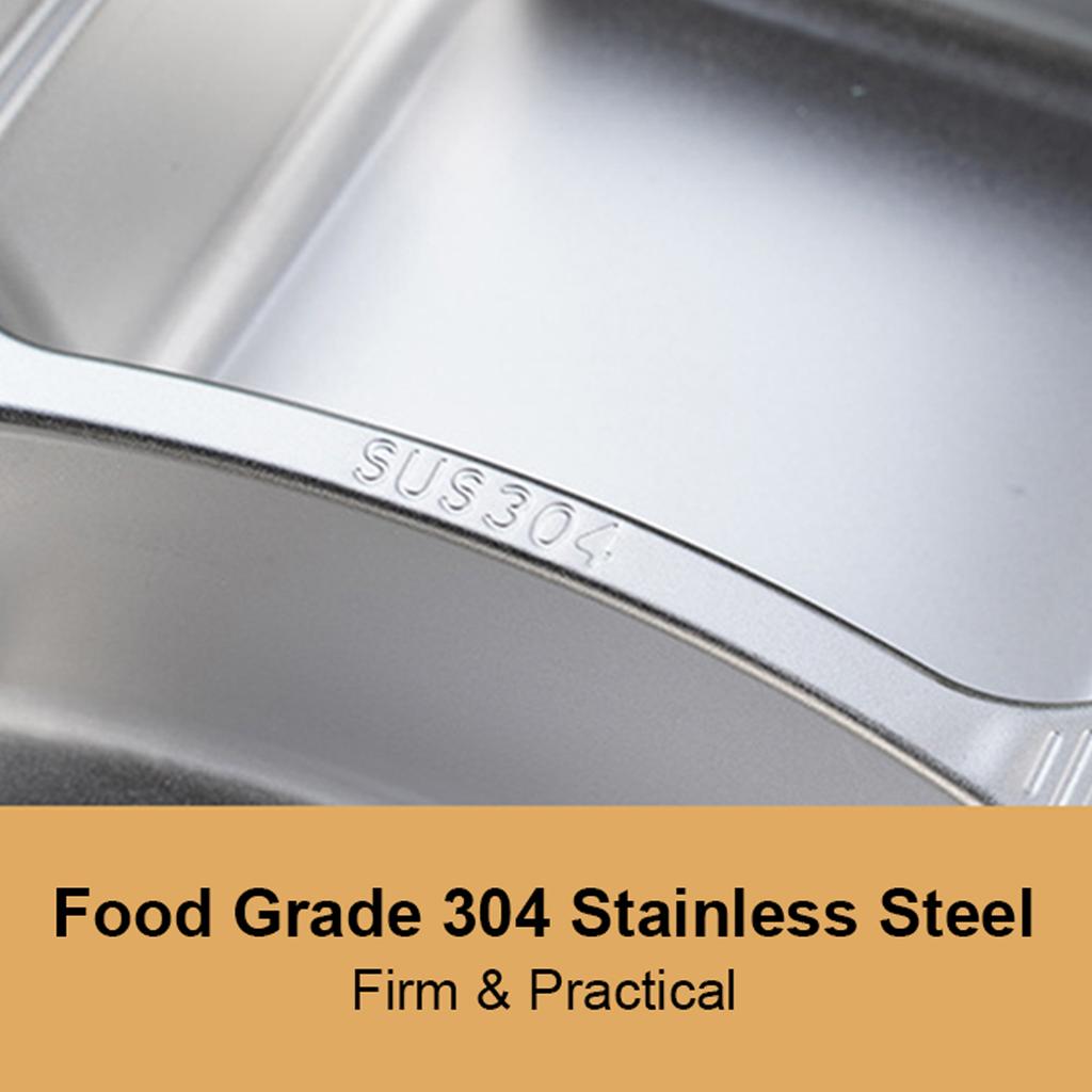 Portable Lunch Box 304 Stainless Steel Leakproof Divided Food Containers with Spoon and Chopsticks