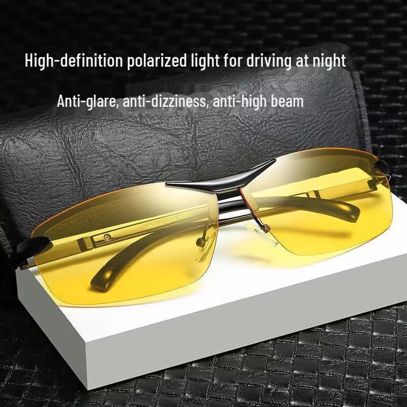 Stylish Men's Polarized German Sunglasses: Trendy, Radiation-Proof, Color-Changing, Perfect for Driving and Fishing