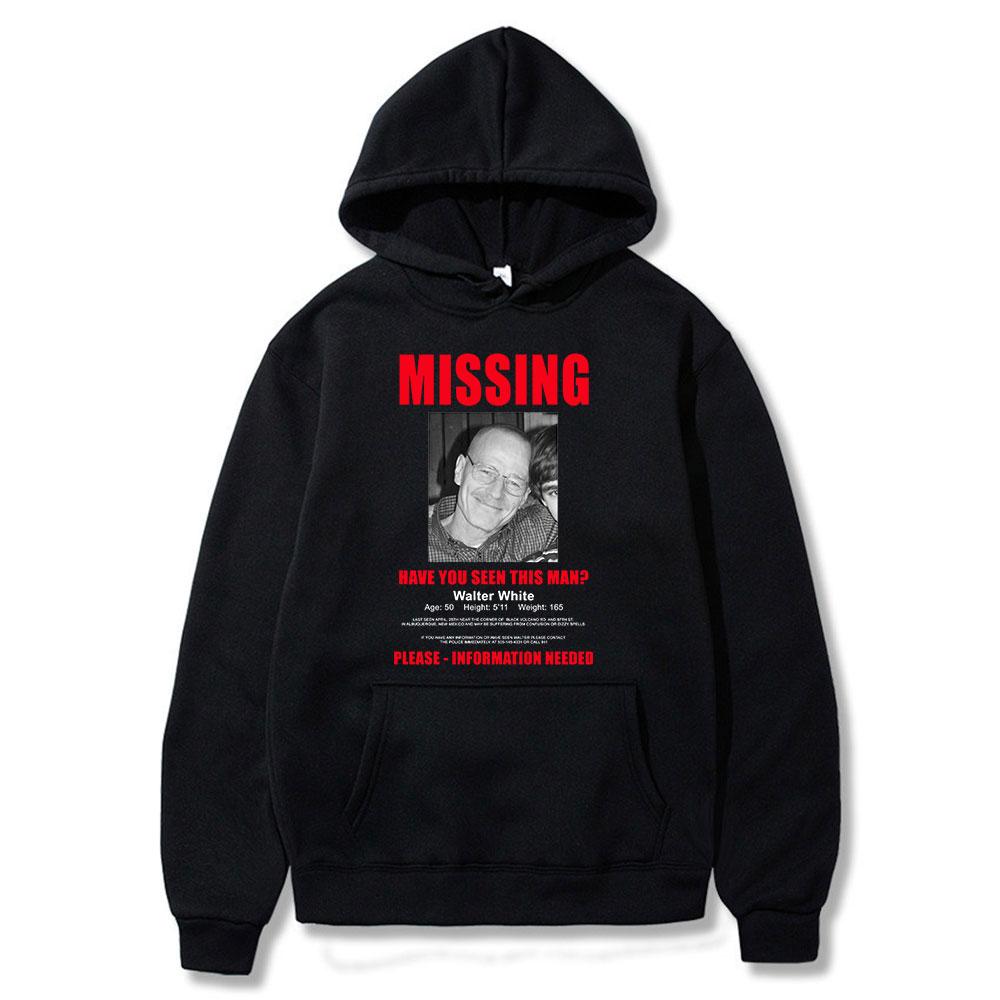 TV Series Better Call Saul Print Hoodie Heisenberg Breaking Bad Missing Sign Graphic Sweatshirt Men's High Quality Cozy Pullover