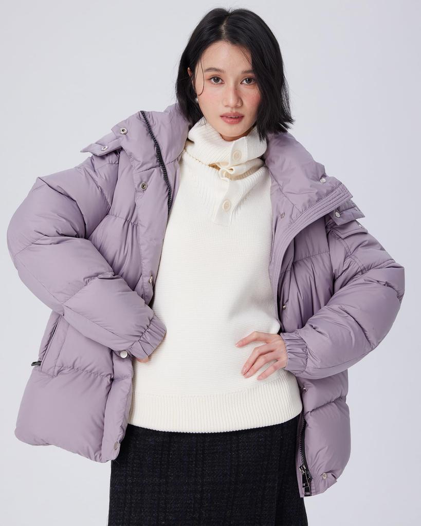 Umo Down Short Cold Loose Plus Sizes Size M Women's Coat, Length, Hooded, Outerwear, Warm, Protection, Lightweight, Waterproof, Fit, Available, Cute,