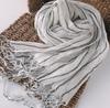 100% Linen Stripe Men/Women Winter Scarf  High Quality Hijab Fashion Foulard Shawls Scarves 60x180cm