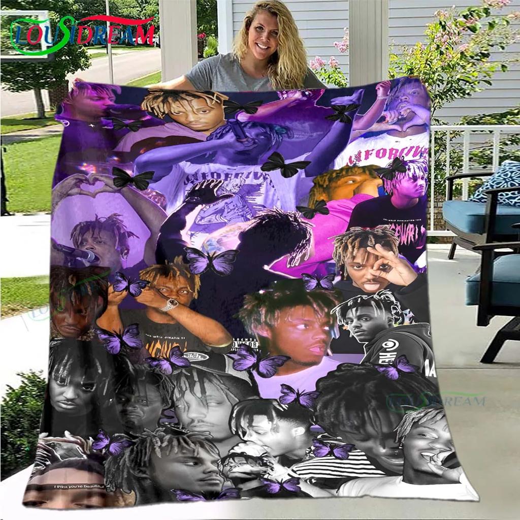 Mode Hip-Hop-Sänger J-Juice WRLD Flanell Decke für Erwachsene und Kinder Sofa Bett Dekoration Decke Tragbare Decke Geschenk