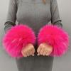 Faux Fur Cuffs Arm Warmers Furry Wrist Cuffs Holiday Costume Accessory for Women