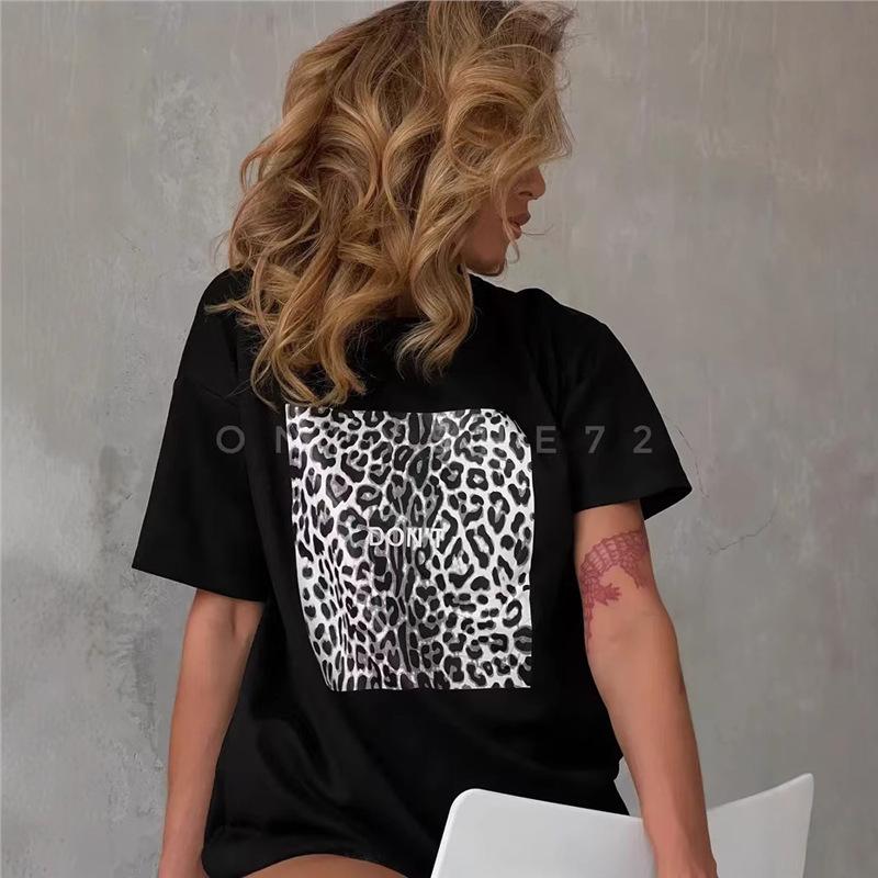 Vintage American Casual Women's Loose Short Sleeve Fashion T-shirt