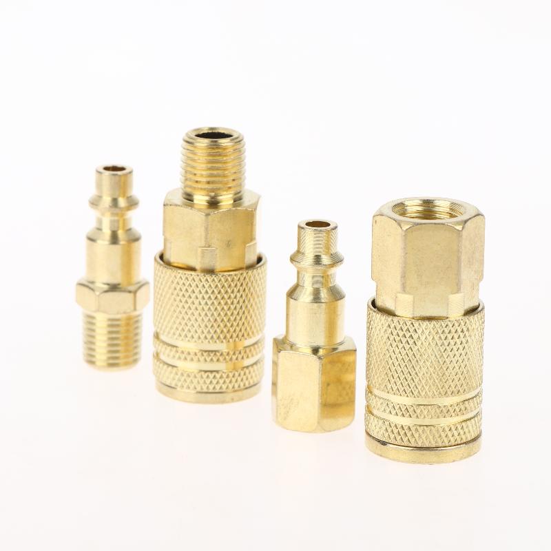 US Type Air Hose Quick Connect Plug & Coupler With 1/4 NPT Fitting Male Thread American Standard Pneumatic Accessories