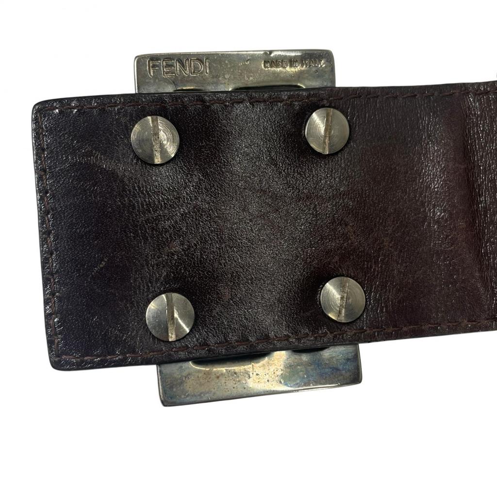 Fendi Zucca Handbag Brown Women Used