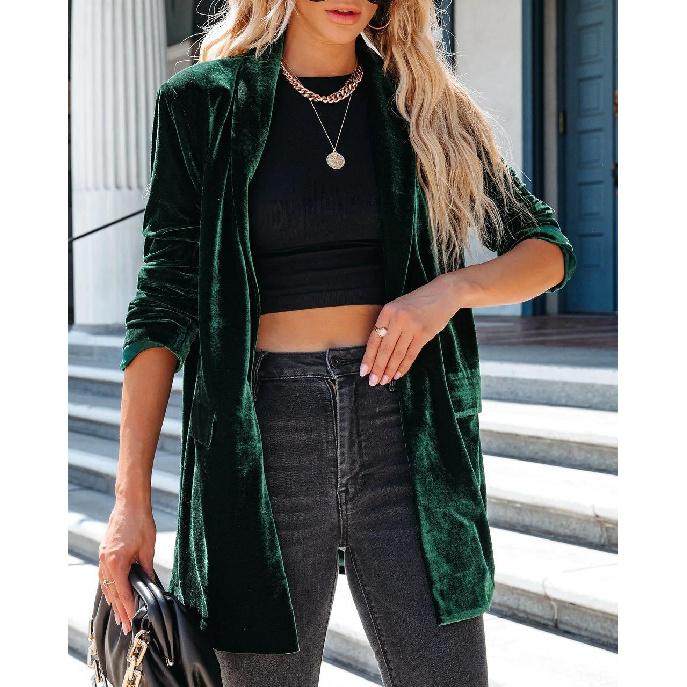 

Новая женская одежда ретро повседневная сексуальная повседневная мода темпераментная деловая рубашка с длинными рукавами толстовка с капюшоном XL темно-зеленого