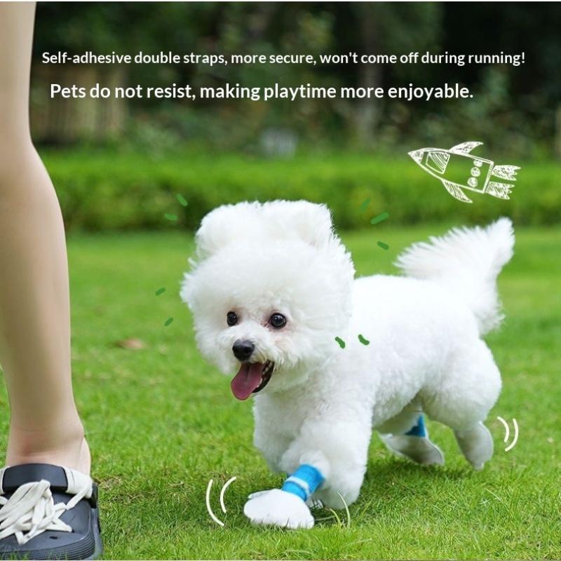 20 Pcs Pet Disposable Foot Covers Non Woven Dog Leg Covers Waterproof Non Slip Outdoor Leave In Pet Shoes