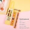 5/6Pcs Cartoon Stationery Set With Pencil Ruler Eraser Sharpener Notebook For Kids Students Back To School Daily Study Gifts