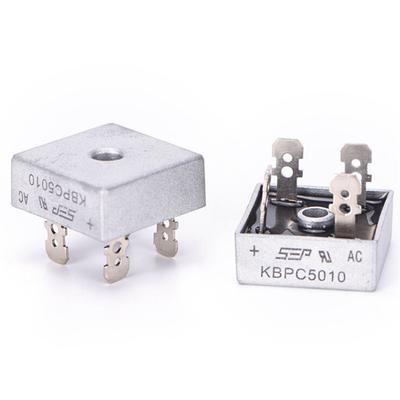 Raddrizzatore a ponte a diodi monofase con custodia in metallo 50A 1000V KBPC5010