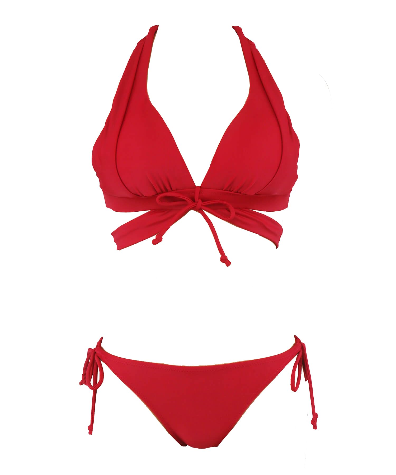 

Swimwear Bikini natural but firm Up red [Sanai Paradise] set, [Natural Bra], non-wired bikini, 55-53-3-1652, червоний