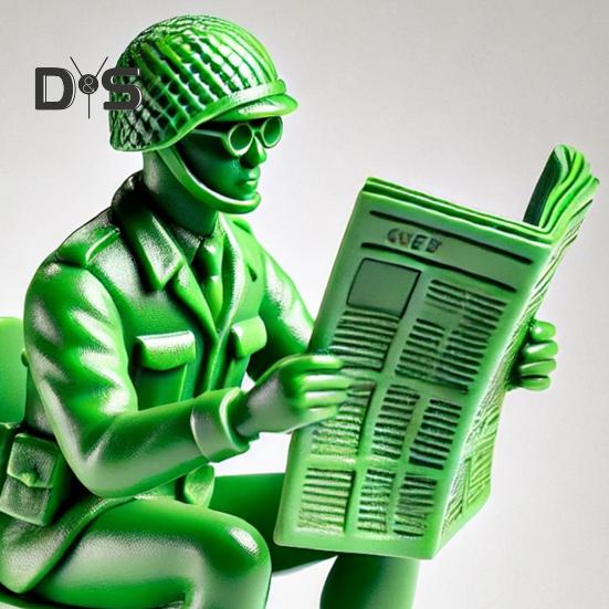 Zielona figurka żołnierza toaleta czytająca gazetę sikający człowiek żywica statua rzeźba model zabawka dom biuro dekoracja pulpitu ozdoba