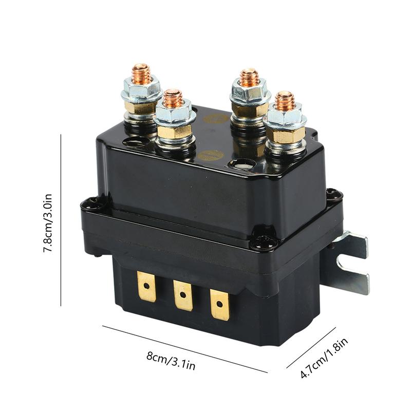 12V Winch Solenoid Relay Warn Winch Solenoid For Atvs Utvs Contactor Winch Solenoid Box Replacement 5000-7000 Lbs Winch Parts