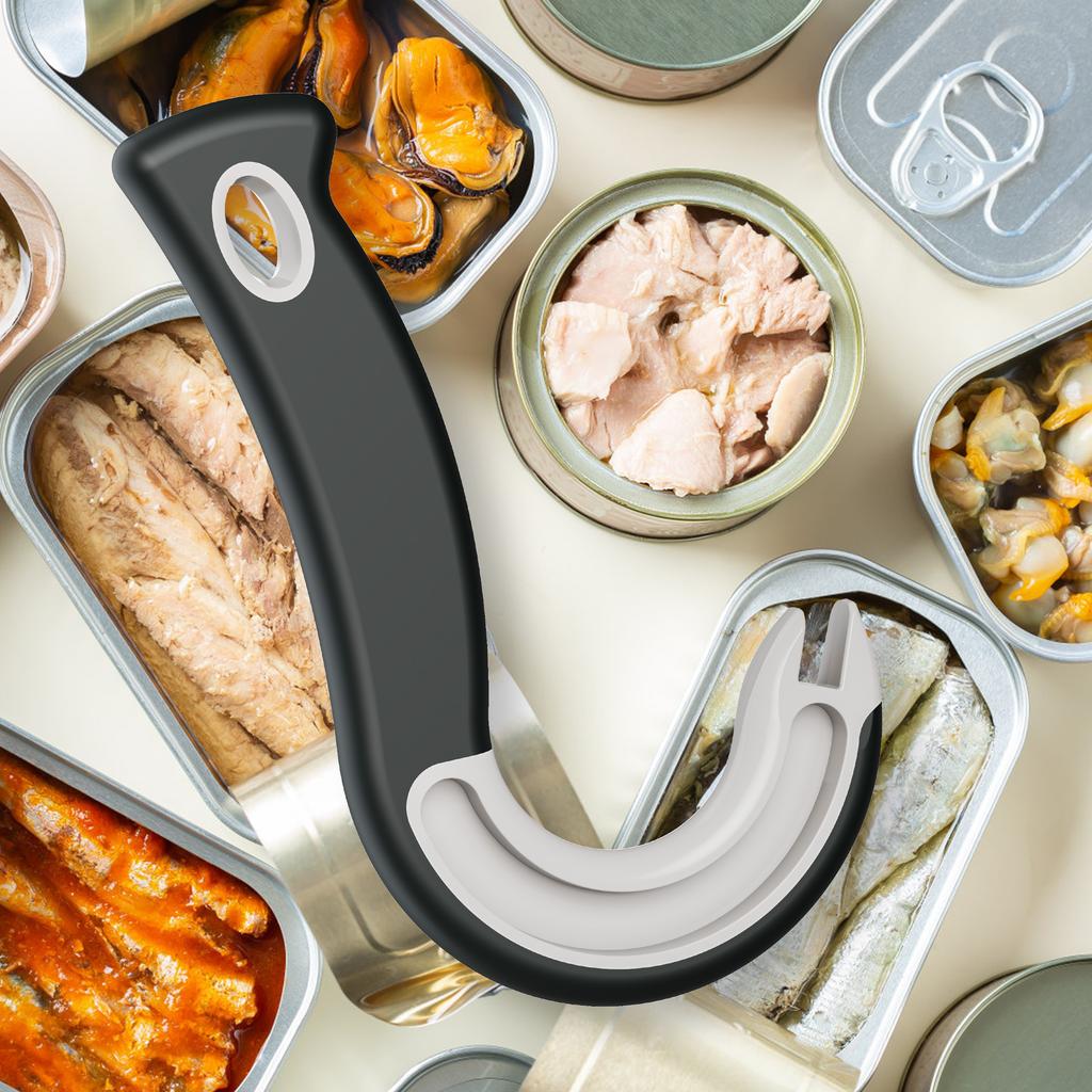 New Design Easy-Grip Hook Can Opener - Durable Plastic, Perfect for Home & Restaurant Use, Ideal Christmas Party Accessory