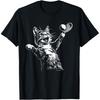 Funny Table Tennis Ping Pong Cat Graphic T Shirts Men Women Cotton Humor Streetwear Tee Shirt Short Sleeve Unisex Loose Clothing