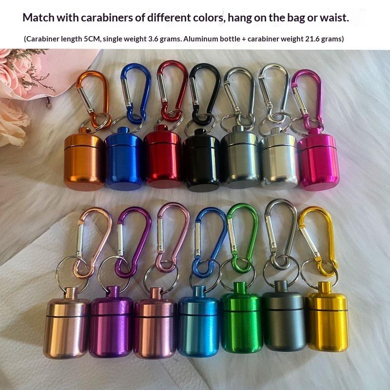 Portable Mini Pill Case Keychain Box Waterproof Travel Container Bottle With Keyring For Medicine Ear Plug Jewelry
