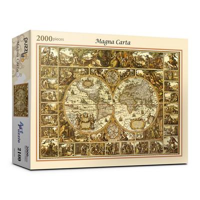 Staré mapové puzzle PL2109, zmiešané farby, 2000 dielikov Puzzle, Detské hry, vzdelávacie hračky