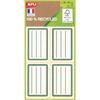 Self-adhesive School Labels Green 35 X 56 Mm