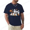 Halloween Spooky Ghost Dog Graphic T-Shirt Men Women Graphic T-Shirt Casual Short Sleeves Tops Spooky Season Print Clothing