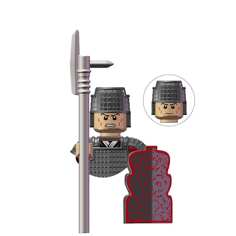 Kids Toys Chinese Ancient Historical Figures Military Soldiers Imperial Guard Military Commanders Model Building Blocks Gifts