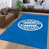 Blauer Teppich mit FC Bayern München Logo für Schlafzimmer oder Wohnzimmer Geeignet für die Verwendung als Antirutsch für Wohnzimmer Schlafzimmer Sofas