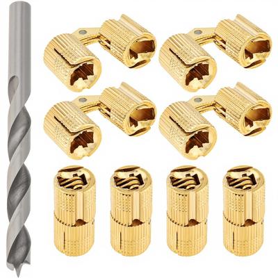 Brass Concealed Cylindrical Hinges 180 Degree for Jewelry Boxes Ring Boxes Keepsake Boxes Small Craft Projects
