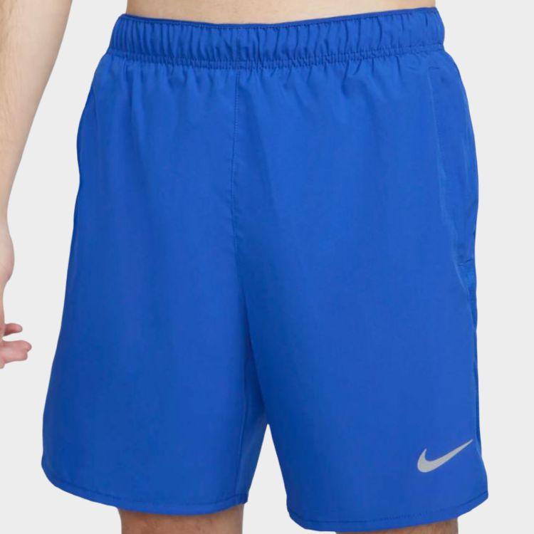 Nike Challenger Dri Fit Solid Logo Print Lace Up Fitted Five Inch Casual Shorts Men shorts Blue DV9360-480