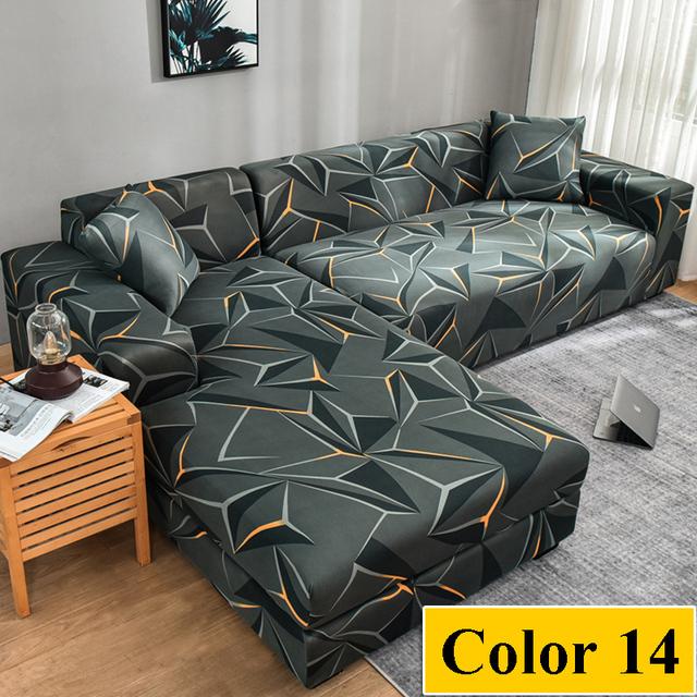 Elastický potah na pohovku do obývacího pokoje Rohový potah ve tvaru L Potah na pohovku Sedák Potah na pohovku Napínací potah na pohovku