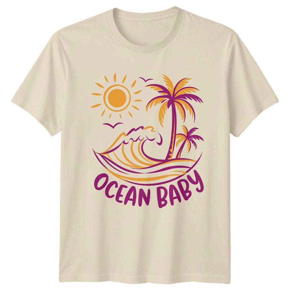 Ocean Baby Beach Travel Unisexs TShirt Unisexs Graphic Tee Unisex Top