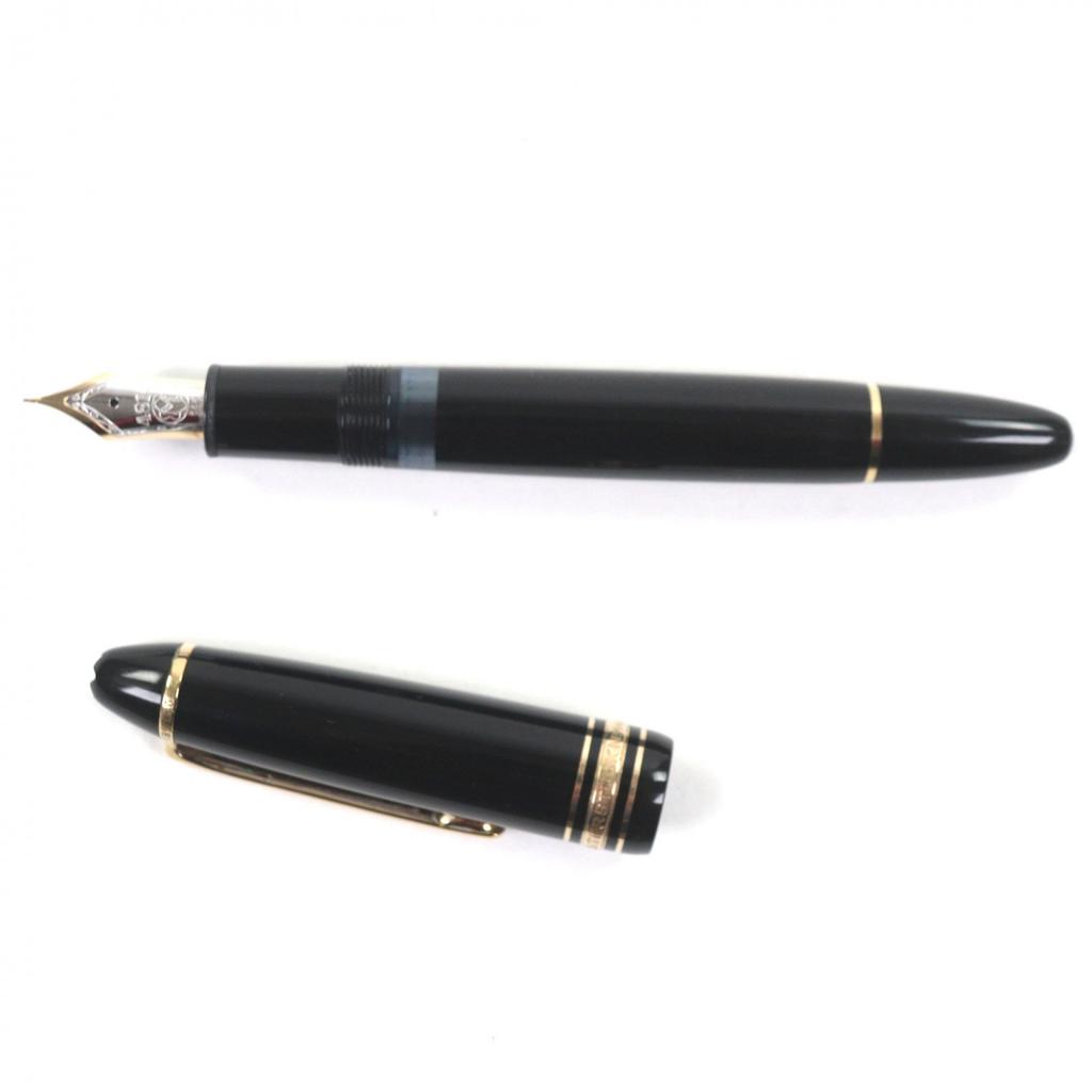 Very Good MONTBLANC fountain pen Meisterstück 146 white star black 14K mens Used