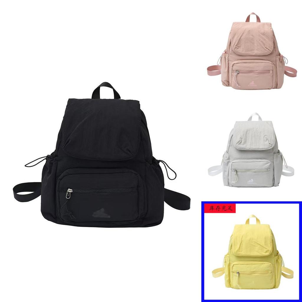 Nylon Casual Solid Color Backpack With Laptop Compartment For Men And Women