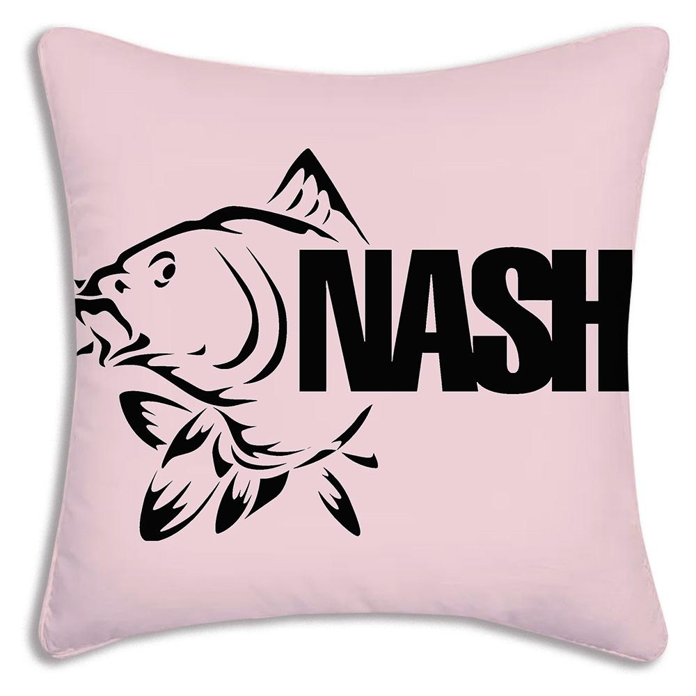 Pillow Covers Cool Nash Fishing Logo Sofa Decorative Home Double-Sided Printing Short Plush Cute Cushion Cover