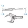 Fujiya Tools, FLS-28-BG, Adjustable Wrench Short T