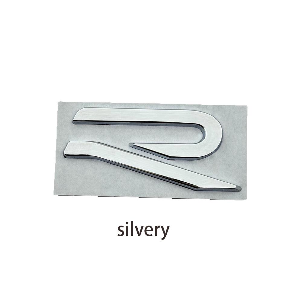 kqsdr10 1PCS 3D Metal Car Styling R Emblem Side Fender Rear Tail Trunk Sticker For VW GTI Tiguan Bora POLO PASSAT CC Touran GOLF Jetta