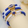 European and American football bracelet set, sports letter bracelet, oil drip alloy pendant jewelry