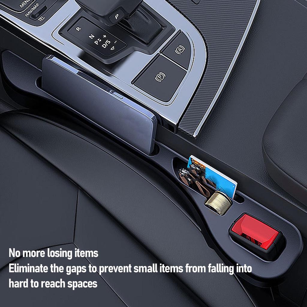 2PCS Car Seat Gap Filler Multifunctional Flexible Seat Gap Organizer Storage Stop Things From Dropping for SUV Truck