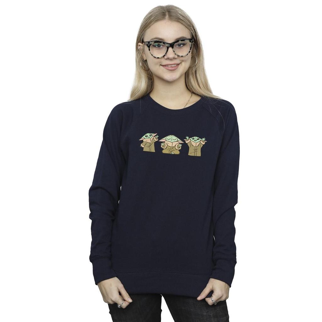 Star Wars Womens/Ladies The Mandalorian Grogu Poses Sweatshirt