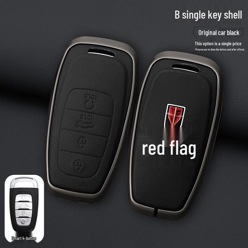 New 2023 Hongqi EQM5 Key Case & H7 Metal Shell Keychain for E-QM5 PLUS