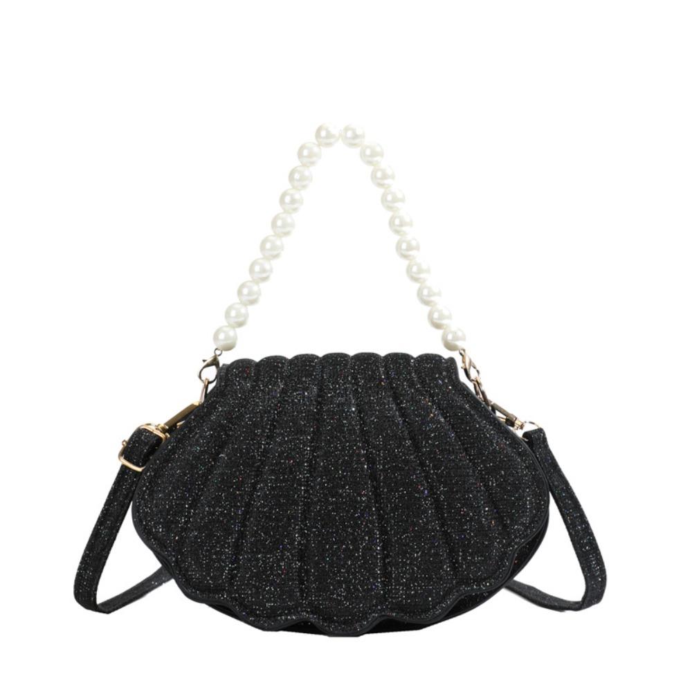 

PU Crossbody Bag Pearl Handbag New Banquet Bag Women чёрный