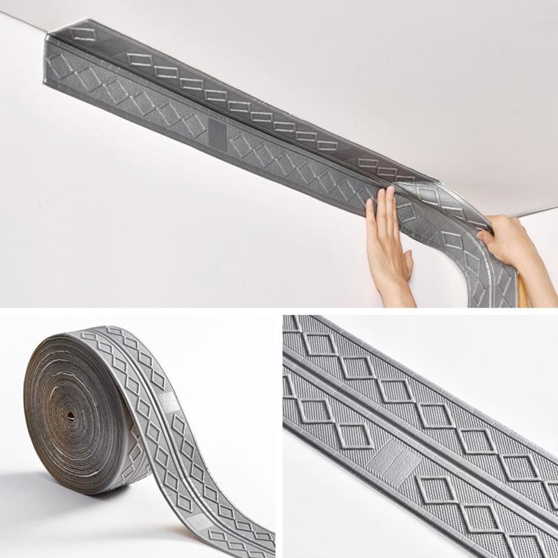 

3D Самоклеящаяся Наклейка на Стену для Линии Талии Внутренний и Внешний Угол Облицовочная Полоса Потолочный Самоклеящийся Бордюр Декоративная Полоса