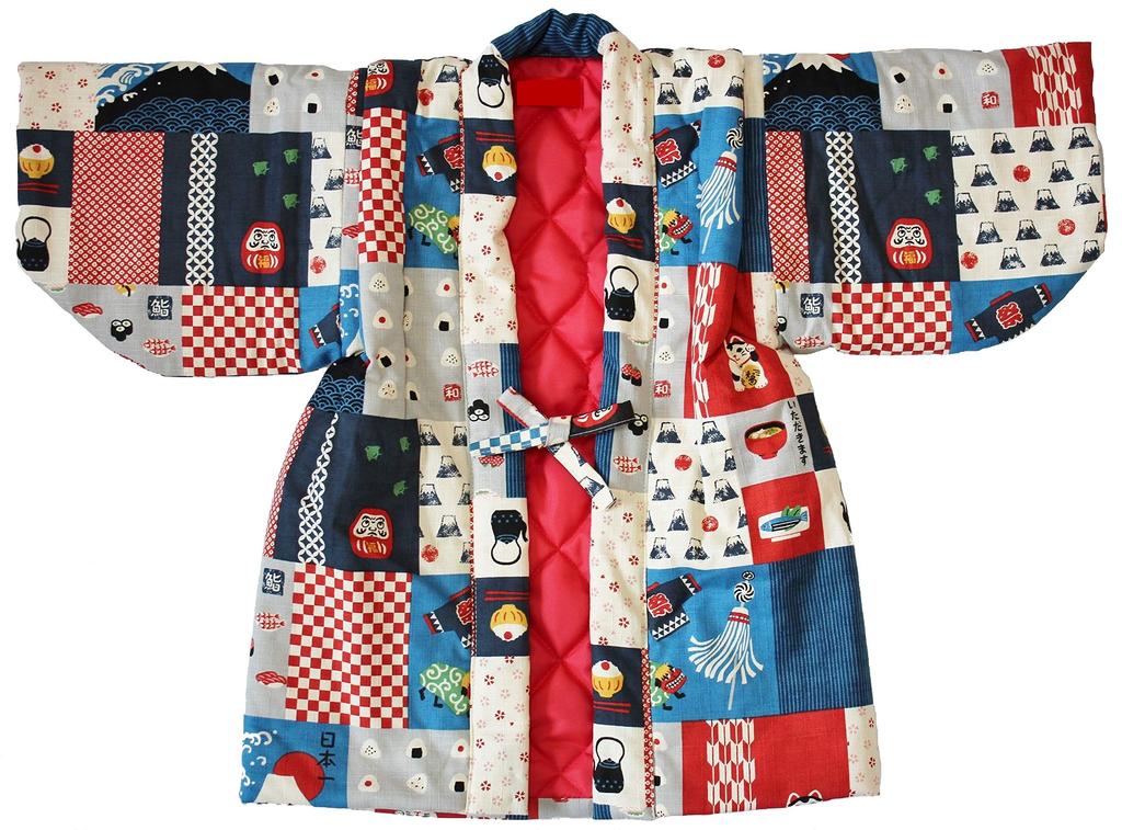 Chanchanko Hanten Hanten Hakaten Boys Best Patchwork Pattern Red Back Quilt Size 90cm 100cm 110cm 120cm Made In Japan [Japanese-Rudo] Children's