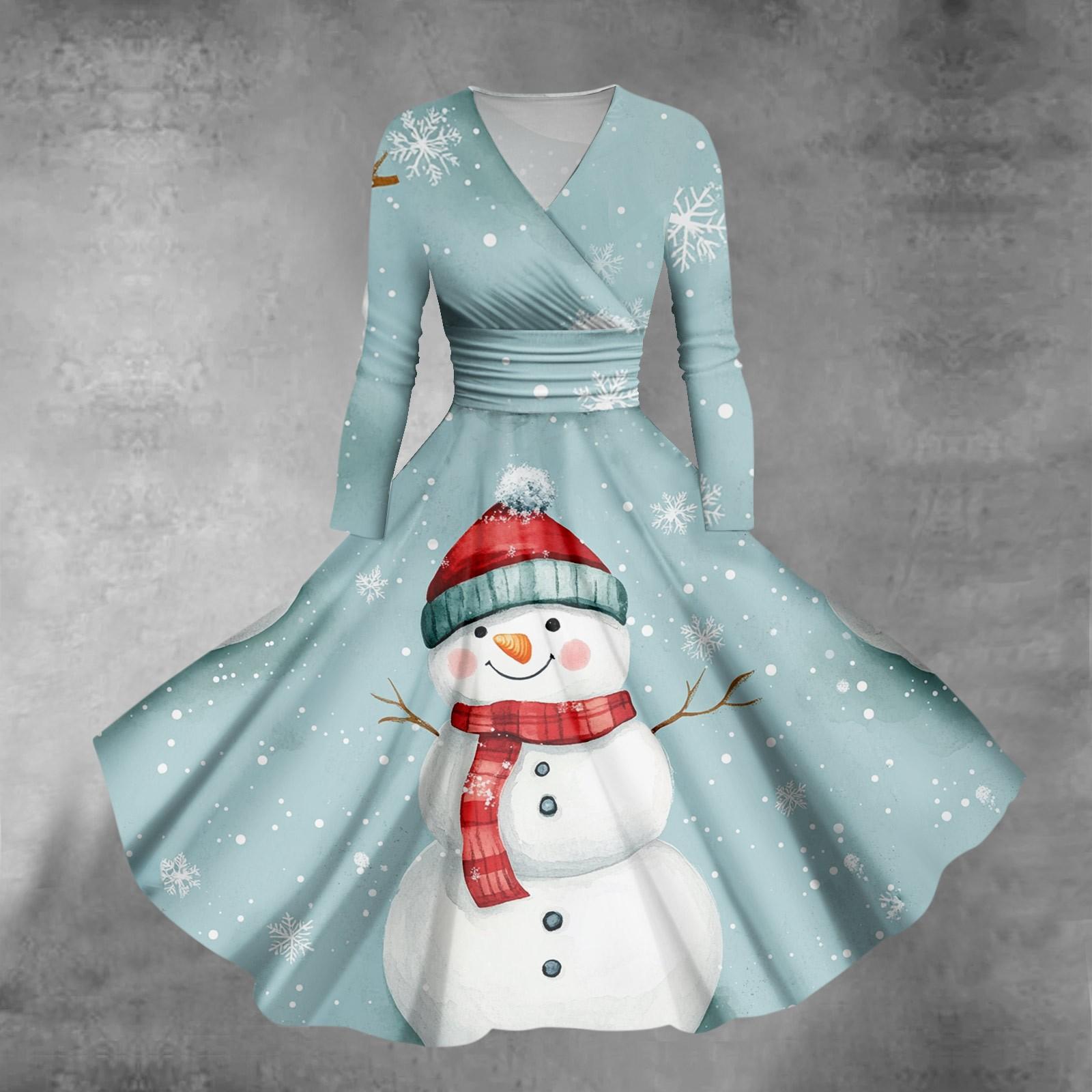 Женское повседневное и модное сексуальное платье с v-образным вырезом и длинными рукавами — фото 11