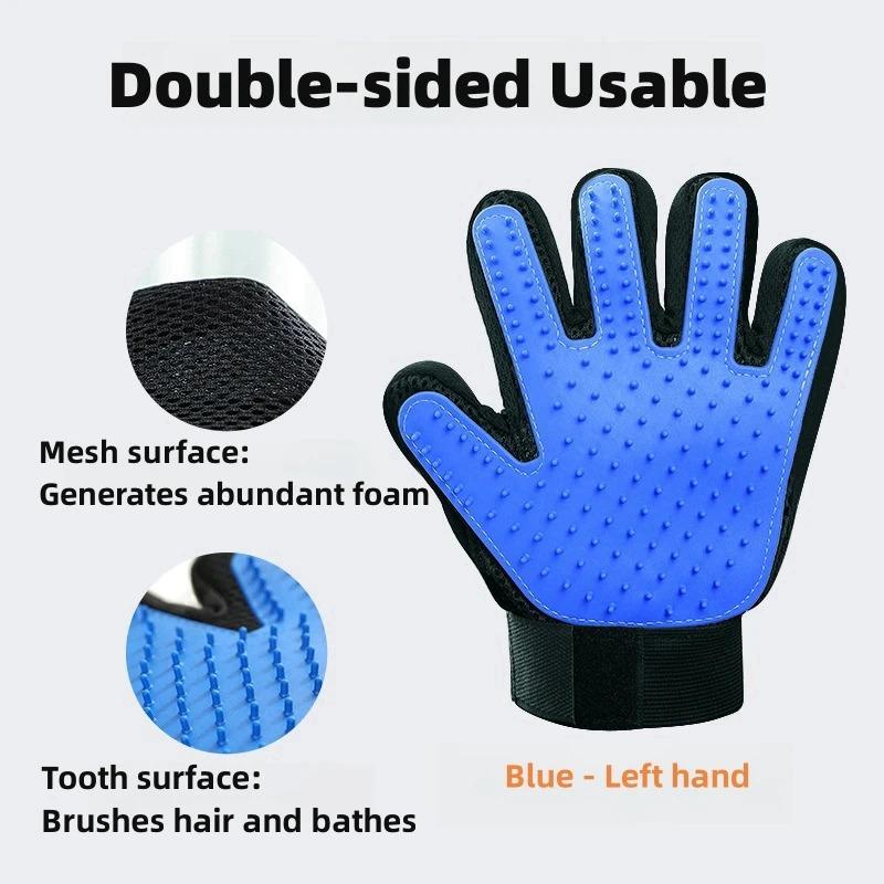 Pet Grooming Glove Cats/Dogs Brush Rabbit Comb Grooming Brush Bath Cleaning Glove Pet Hair Removal Deshedding Brush Glove