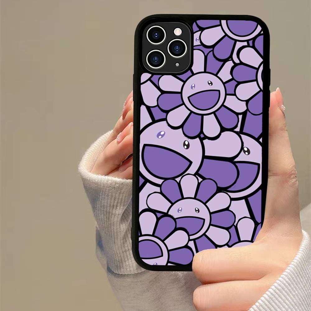 Japanese Artisti M-murakami T-takash Art Colorful PC+TPU Phone Case For iPhone 11 12 13 14 15 16 17 Plus Pro Max Cover